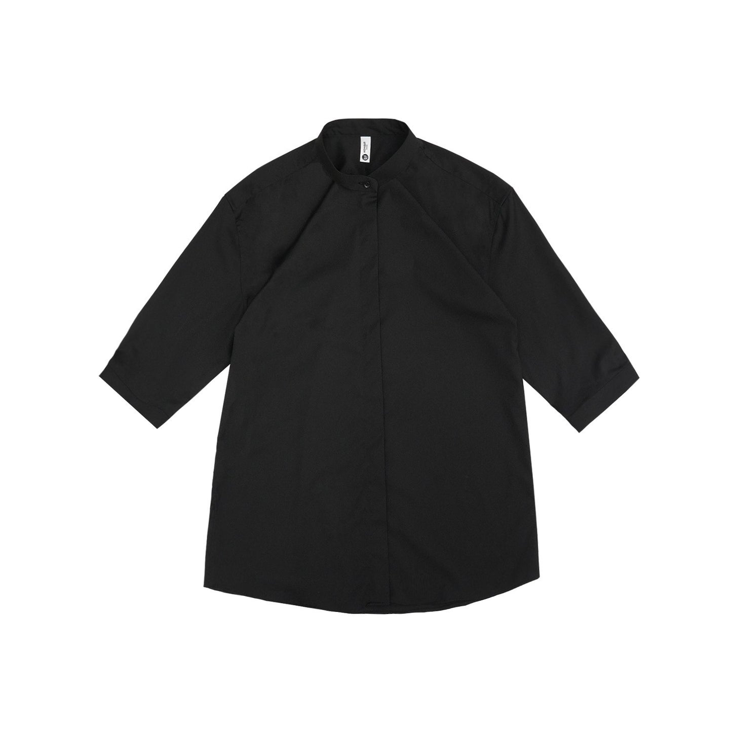 Men's Shirt Summer Stand Collar Shirt Half Sleeve Shirt Men